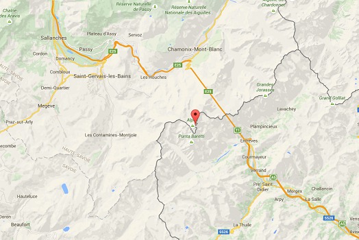 Le massif du Mont-Blanc se situe à cheval entre la France et l'Italie - DR : Google Maps Le massif du Mont-Blanc se situe à cheval entre la France et l'Italie - DR : Google Maps