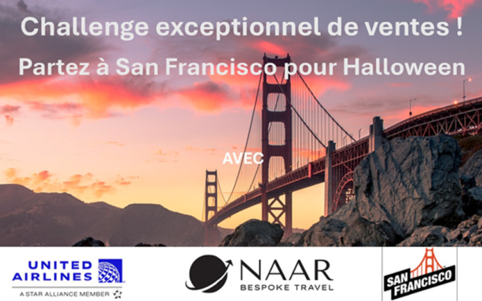 Naar Voyages lance un challenge de ventes pour les agences de voyages qui pourront s'envoler pour San Francisco - Photo NAAR