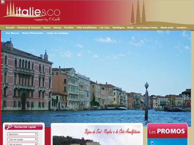 Italie & Co s'adapte pour faire face à la multiplication des acteurs sur le marché de l'Italie - Capture d'écran