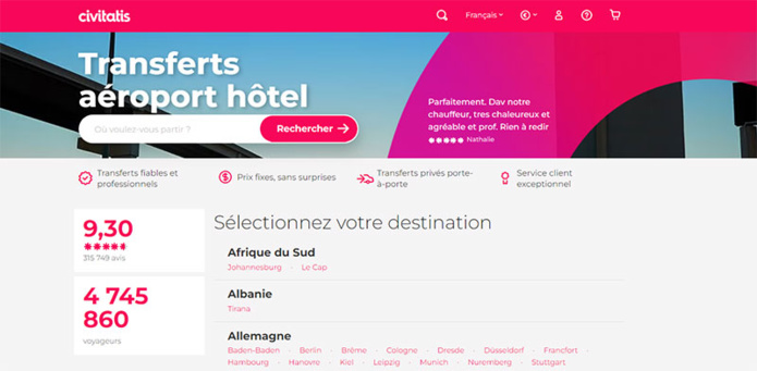 Civitatis, la plateforme B2B2C propose des transferts aéroport-hôtel dans plus de 780 destinations à travers le globe - © Civitatis