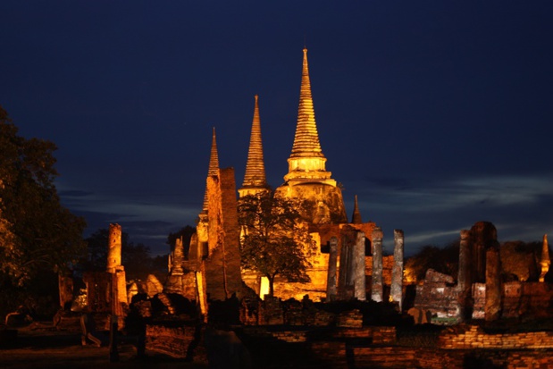 Wat Phra Sri Sanphet, le plus beau temple de la ville d'Ayutthaya, fait partie des monuments à visiter absoluement pour Christine Crispin - DR : Wikipedia Wolfgang Sladkowski