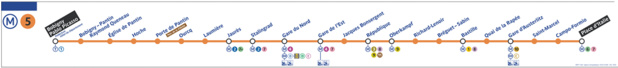 L'itinéraire de la Ligne 5 du Métro parisien - DR : RATP L'itinéraire de la Ligne 5 du Métro parisien - DR : RATP