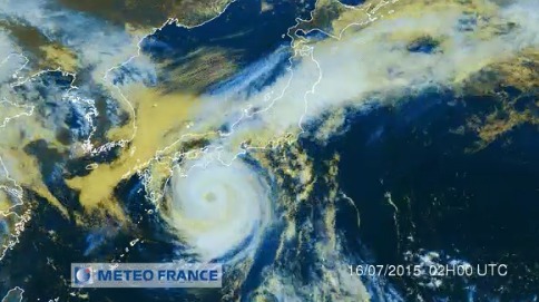 Le typhon Nangka capté par les services de Météo France - DR : Météo France Le typhon Nangka capté par les services de Météo France - DR : Météo France