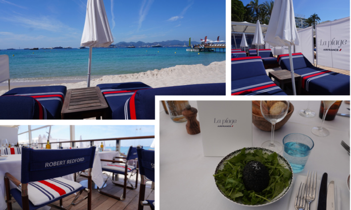 Cinéma et gastronomie : L'élégante plage Air France à Cannes Cinéma et gastronomie : L'élégante plage Air France à Cannes