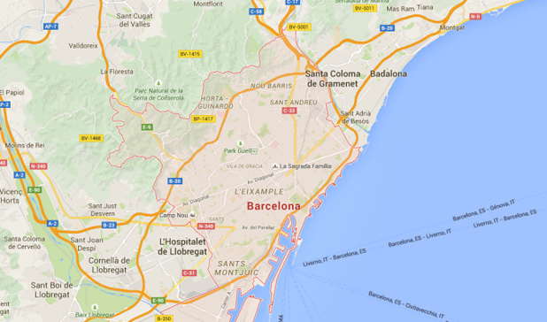 Carnival Corp renforce sa présence à Barcelone - DR : Google Maps