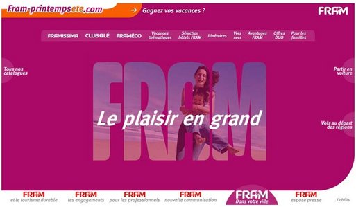 FRAM met en ligne un site dédié à sa production été 2008 FRAM met en ligne un site dédié à sa production été 2008