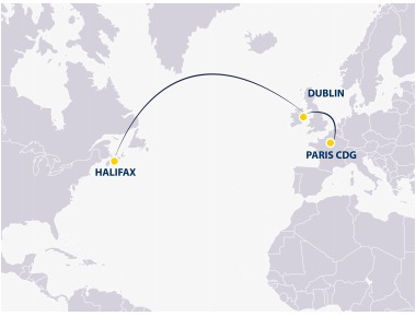 Europe Airpost flies towards Halifax from CDG via Dublin - DR: Europe Airpost Europe Airpost flies towards Halifax from CDG via Dublin - DR: Europe Airpost