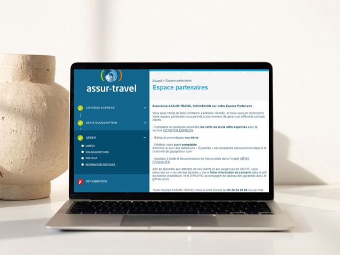 L’espace extranet dédié partenaires © Assur-Travel