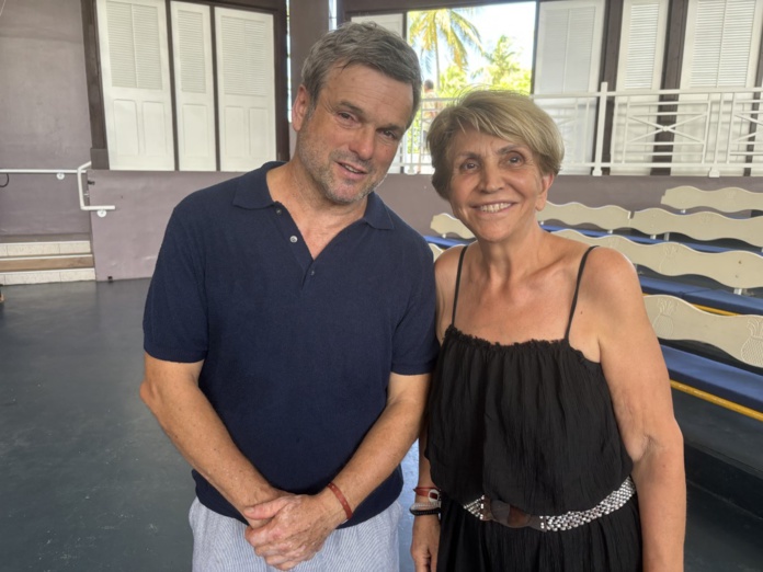 Le navigateur Marc Thiercelin en compagnie d'Adriana Minchella. @David Savary