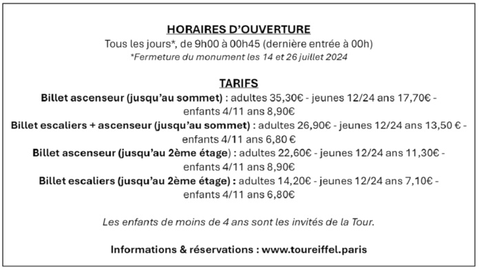 ©Société d’exploitation de la tour Eiffel ©Société d’exploitation de la tour Eiffel