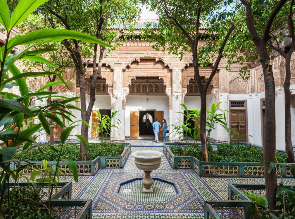 Palais de la Bahia, un joyau architectural situé à Marrakech.