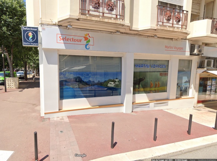 Marietton met la main sur Martini Voyages à Antibes - Capture écran Google Maps Marietton met la main sur Martini Voyages à Antibes - Capture écran Google Maps