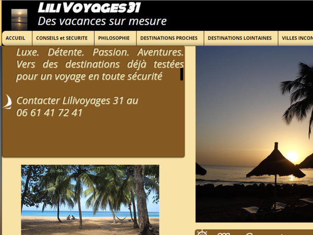Aurélie De Meerler a lancé LiliVoyages31 en juin 2015 - Capture d'écran