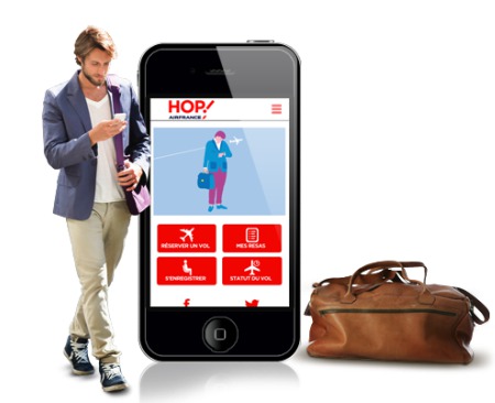 L'application mobile de Hop! Air France permet de réserver, s'enregistrer et obtenir une carte d'embarquement - DR : Hop ! Air France