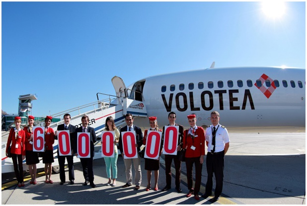 Volotea célèbre sa 6 millionième passag_re à l'aéroport de Strasbourg - Photo : Volotea Volotea célèbre sa 6 millionième passag_re à l'aéroport de Strasbourg - Photo : Volotea