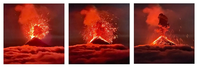 Éruption du volcan Fuego vu par nos voyageurs © Terra Guatemala Éruption du volcan Fuego vu par nos voyageurs © Terra Guatemala