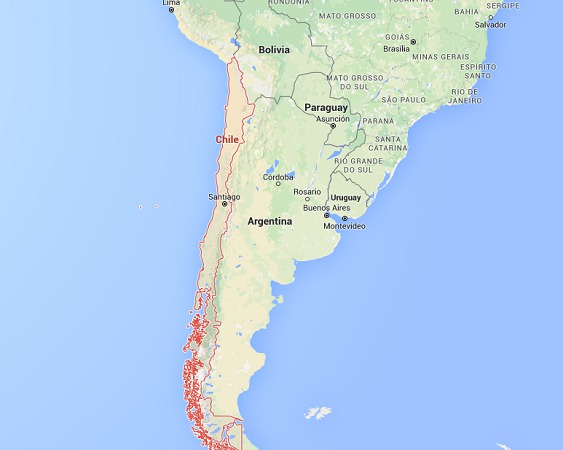 Le séisme a frappé le Nord du Chili mercredi 16 septembre 2015 - DR : Google Maps