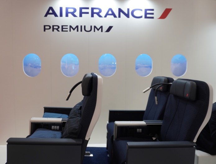 Le nouveau siège Premium d'Air France, présenté sur le stand Air France - KLM de l'IFTM. Photo : C.Hardin Le nouveau siège Premium d'Air France, présenté sur le stand Air France - KLM de l'IFTM. Photo : C.Hardin