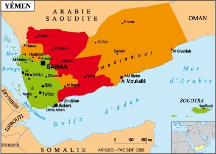 La carte de l'Espace Conseils aux voyageurs du site du Quai d'Orsay au 18/01. En rouge : zone formellement déconseillée. En orange : zone déconseillée sauf pour raison professionnelle impérative.