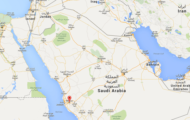 La bousculade s'est produite près de La Mecque en Arabie Saoudite - DR : Google Maps