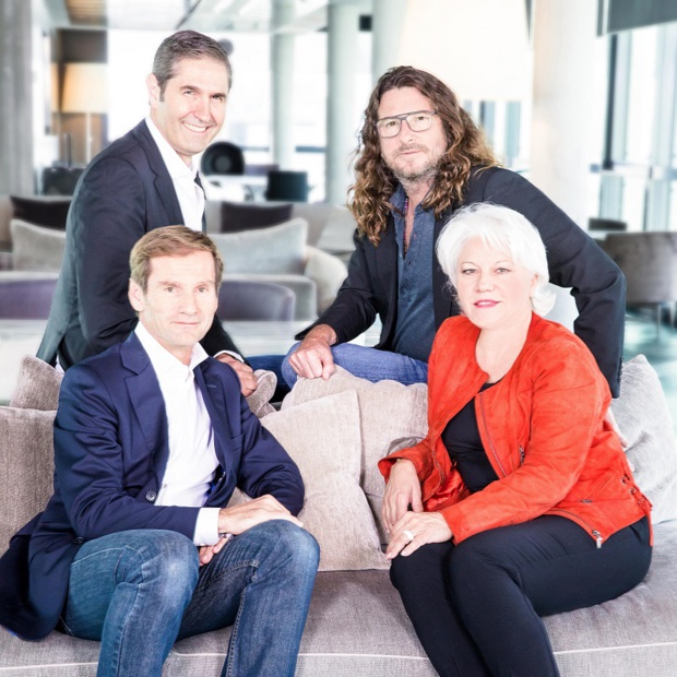 Jacques-Antoine Granjon, PDG et fondateur de vente-privee, Martine Granier, Directrice de vente-privee Le Voyage, Nicolas Brumelot et Carlos Da Silva Misterfly - Photo DR