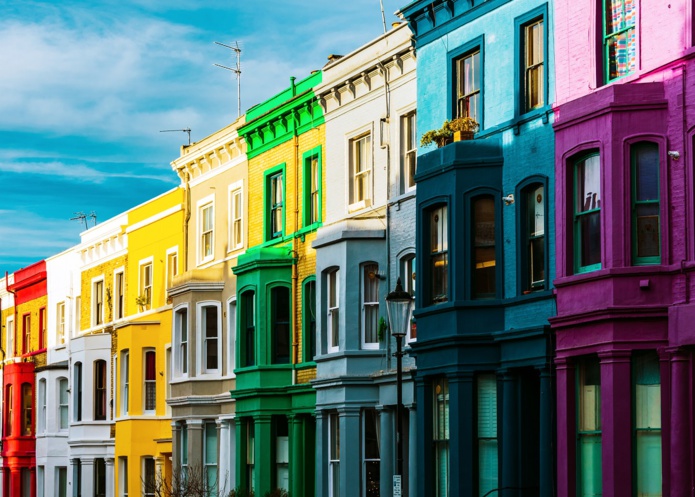 Le quartier de Notting Hill à Londres où a été tourné "Coup de foudre à Notting Hill" - Depositphotos.com Auteur albertolpzphoto Le quartier de Notting Hill à Londres où a été tourné "Coup de foudre à Notting Hill" - Depositphotos.com Auteur albertolpzphoto
