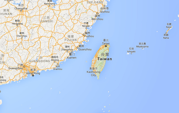 Le super-typhon a touché Taïwan lundi et sera en Chine mardi - DR : Google Maps