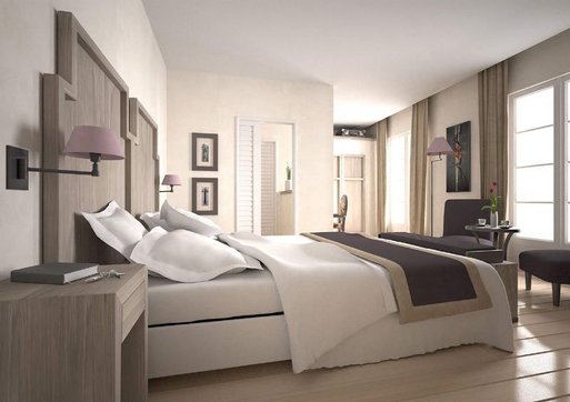 Une photo de synthese de la chambre