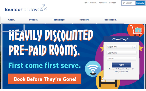 Tourico permet aux agences de réserver près de 50 000 hôtels sur son site B2B. DR-site Tourico Tourico permet aux agences de réserver près de 50 000 hôtels sur son site B2B. DR-site Tourico