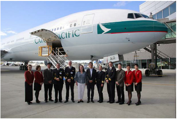 Le 70e B777 a été livré à Cathay Pacific samedi 26 septembre 2015 - Photo : Cathay Pacific Le 70e B777 a été livré à Cathay Pacific samedi 26 septembre 2015 - Photo : Cathay Pacific