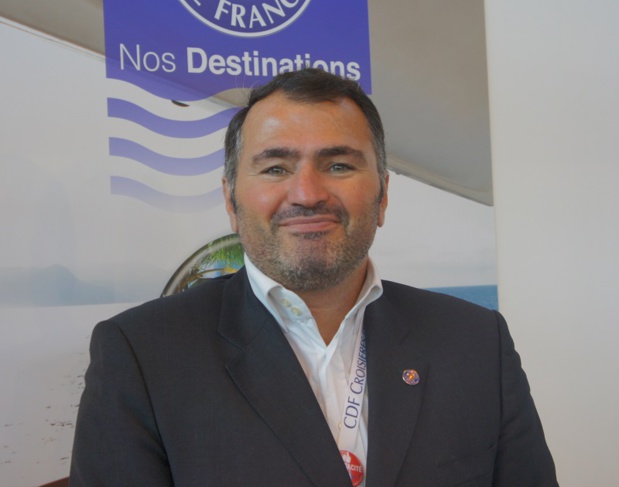 Antoine Lacarrière sur le stand de Croisières de France à l'IFTM Top Resa - Photo CE Antoine Lacarrière sur le stand de Croisières de France à l'IFTM Top Resa - Photo CE