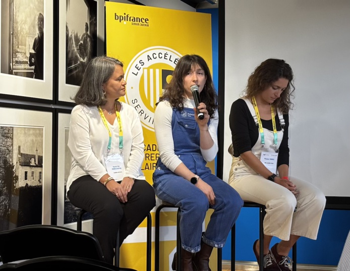 De gauche à droite, Muriel Tek Roquejeoffre, Marine Belaigue et Margaux Thierrée - photos AB De gauche à droite, Muriel Tek Roquejeoffre, Marine Belaigue et Margaux Thierrée - photos AB