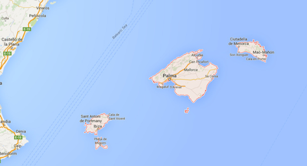 Les touristes qui viennent aux Baléares devront payer entre 50 centimes et 2 euros par jour - DR : Google Maps