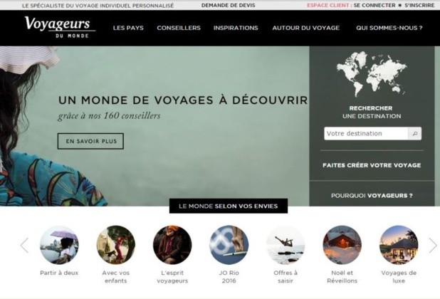 Les ventes via le site internet sont stables, face à une progression des ventes en agences de voyages. DR-Voyageurs