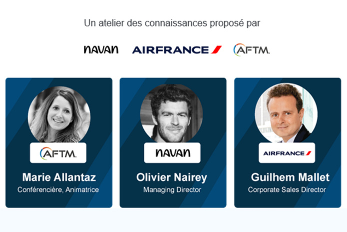 Marie Allantaz a animé un atelier « NDC : Mythe ou réalité : Air France et Navan font le bilan » mardi 5 novembre 2024. @capture d'écran aftm Marie Allantaz a animé un atelier « NDC : Mythe ou réalité : Air France et Navan font le bilan » mardi 5 novembre 2024. @capture d'écran aftm