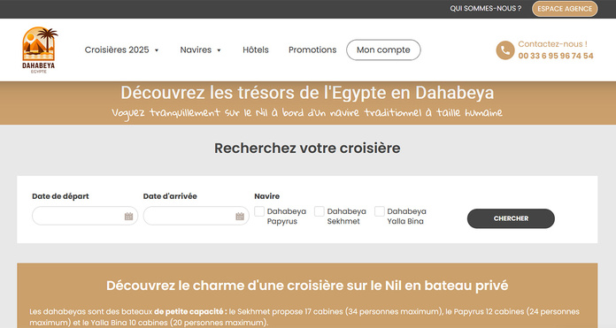SO RECEPTIFS EGYPTE crée le site de Dahabeya Egypte © Dahabeya Egypte SO RECEPTIFS EGYPTE crée le site de Dahabeya Egypte © Dahabeya Egypte