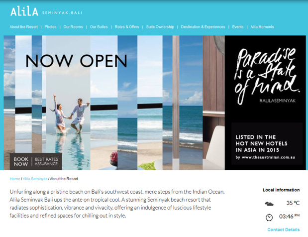 Alila ouvre une 5ème hôtel à Bali