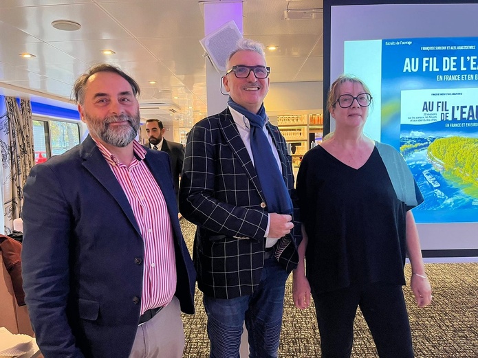 Hervé Chirault (ed. ouest france), Axel Araszkiewicz et Françoise Surcouf - Photo : ©PB Hervé Chirault (ed. ouest france), Axel Araszkiewicz et Françoise Surcouf - Photo : ©PB