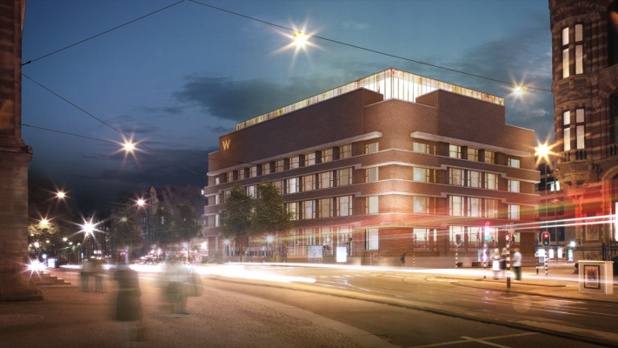 Le W Amsterdam est situé près de la place du Dam et du Palais Royal - Photo : W Hotels Worldwide Le W Amsterdam est situé près de la place du Dam et du Palais Royal - Photo : W Hotels Worldwide