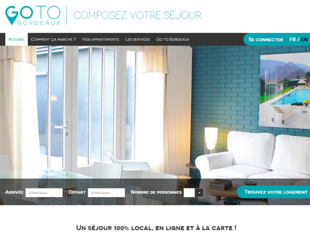 Le site de réservation Go To Bordeaux est en ligne depuis juillet 2015 - Capture d'écran Le site de réservation Go To Bordeaux est en ligne depuis juillet 2015 - Capture d'écran