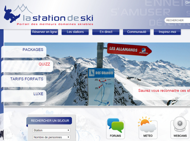 LaStationdeSki.com s'apprête à vivre son 3e Hiver en 2015/2016 - Capture d'écran