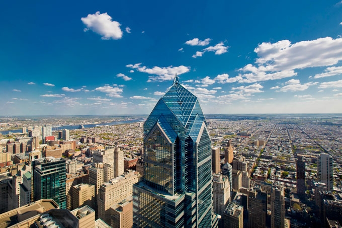 Au 57ème étage du One Liberty Place de Philadelphie (USA), un observatoire conçu et réalisé par M56 - DR