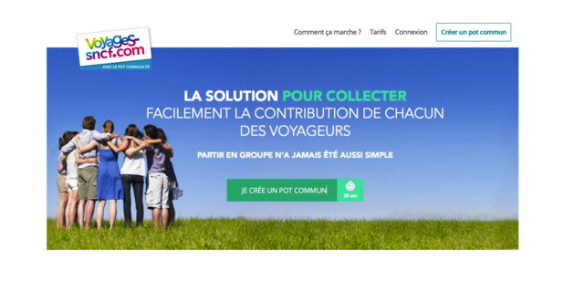 voyages-sncf et lepotcommun.fr proposent un système de paiement collaboratif - (c) capture voyages-sncf