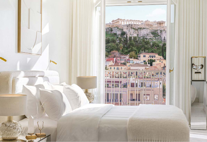 Les clients du The Dolli peuvent contempler le Parthénon sans sortir de leur chambre (© Grecotel) Les clients du The Dolli peuvent contempler le Parthénon sans sortir de leur chambre (© Grecotel)