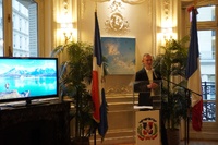 Gregory Taffouraud dans les locaux de l'ambassade de la République Dominicaine à Paris. Photo : C.Hardin Gregory Taffouraud dans les locaux de l'ambassade de la République Dominicaine à Paris. Photo : C.Hardin