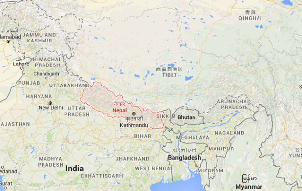 La situation est actuellement très tendue au Népal - DR : Google Maps