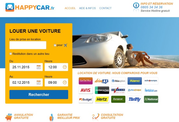 La plateforme HappyCar - Capture HappyCar