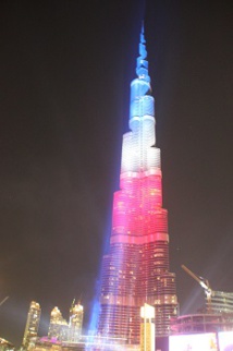 Tour Burj Khalifa aux couleurs de la France - Photo RK