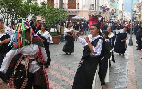 Jour de fête à Quito, capitale d'Equateur