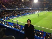 Mathieu Fayos, au stade londonien de Stamford Bridge lors d’un match de Chelsea - Photo M.F.